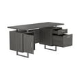 thumbnail image 4 of Lawtey Floating Top Office Desk Weathered Grey, 4 of 8