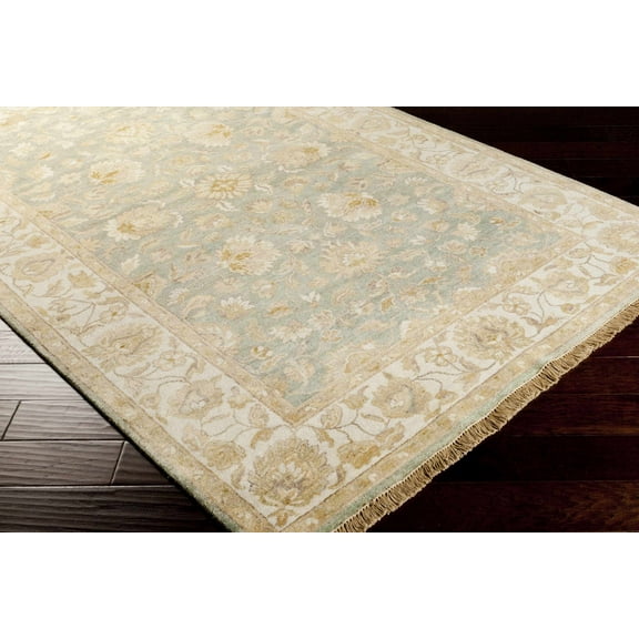 BoutiqueRugs Skipwith Traditional Area Rug - Light Sage, Medium Gray, Plum - 2' x 3'