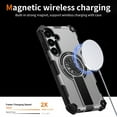 thumbnail image 2 of Dteck Magnetic for Samsung Galaxy S25 Case, Compatible with MagSafe, Military Grade Dropproof with Invisible Stand Dual Layer Shockproof Phone Cover for S25 6.2",Silver, 2 of 6