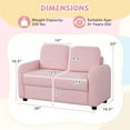 thumbnail image 3 of Gymax 2-Seat Kids Sofa Toddler Sofa Couch w/ Soft Teddy Fleece Upholstery Pink, 3 of 10