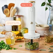 Beautiful Cordless Immersion Blender with Chopper, Whisk & Measuring Cup, White Icing by Drew Barrymore