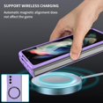 thumbnail image 5 of Magnetic Phone Case for Samsung Galaxy Z Fold3 5G Compatible with Magsafe, Military-Grade Shockproof Case with Built-in Magnet Circle for Samsung Galaxy Z Fold 3, MS Purple, 5 of 15