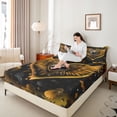 thumbnail image 4 of Feelyou Romantic Love Heart Queen Sheet Sets, Angel Wings Bed Set, 4 Pieces, 4 of 7