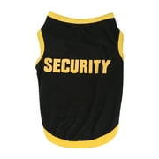 CICRKHB Dog Vest New Pet Spring and Summer Breathable Security Print Vest Dog Cat Clothing Black