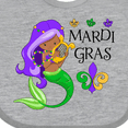 thumbnail image 4 of Inktastic Mardi Gras mermaid with harp and beads Boys or Girls Baby Bib, 4 of 4