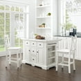 thumbnail image 2 of Crosley Furniture Julia Stainless Steel Top Island W/X-Back Stools- White/Stainless Steel, 2 of 12