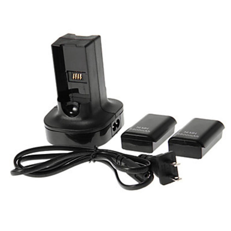 Dual Battery Charging Dock Holder Fit For Xbox 360 Rechargeable Battery
