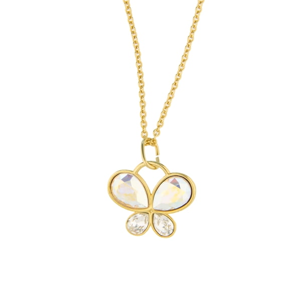 Collar para Mujer con Cristal Fino Europeo en forma de Mariposa– Bañado en Oro 14k- Collar Elegante y Brillante-Collares de Mujer de Moda- Joyería para Mujer de Moda- Regalo especial Ortiz Espinosa Temporada