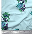 thumbnail image 1 of Soimoi Polyester Crepe Fabric Leaves & Floral Block Decor Fabric Printed Yard 52 Inch Wide, 1 of 3