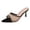 Black, variant on Women Slide Sandals Mesh Decor Point Toe Heel Sandals Solid Color Pink