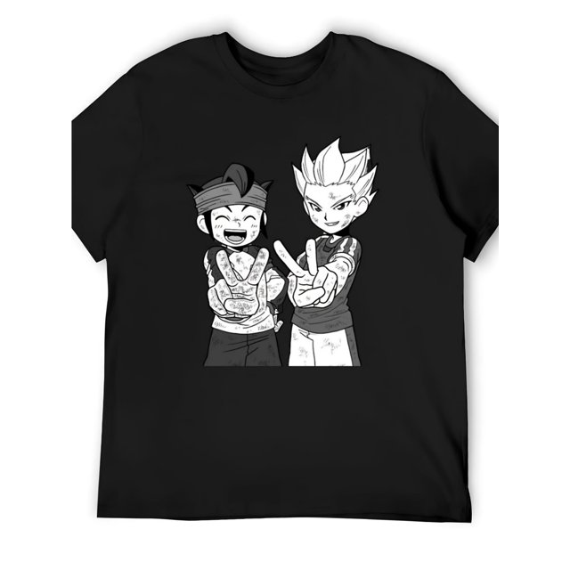 T-shirt Homme Inazuma Eleven Axel Blaze (Haoyanji) Tee Graphique Anime / Base Noire avec Lignes Blanches Col Rond Décontracté