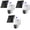 White 3pcs, variant on 4G LTE Solar Security Camera with PIR Motion Sensor, 355° Live View, 1080P Night Vision, Two-Way Audio, Remote Access, No WiFi Required