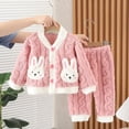 thumbnail image 3 of Conjunto de pijama de felpa para niños, ropa de dormir bonita, 2 piezas, pijama de Navidad, ropa para el hogar, tiburón, 1-3 años, Invierno, 3 of 4