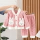 thumbnail image 3 of Conjunto de pijama de felpa para niños, ropa de dormir bonita, 2 piezas, pijama de Navidad, ropa para el hogar, tiburón, 1-3 años, Invierno, 3 of 4
