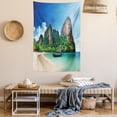 thumbnail image 2 of Tropical Decor Wall Hanging Tapestry, Railay Beach in Krabi Thailand Small Boat Crystal Water Rock Cliff Tropical Landscape, Bedroom Living Room Dorm Accessories, 40 X 60 Inches, by Ambesonne, 2 of 5