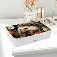 thumbnail image 6 of Hedgehog PU Leather Bracelet Holder Jewelry Box Stand Necklace Organizer with Removable Compartment Portable Case, 6 of 6