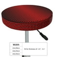 thumbnail image 4 of Balery Red Geometric Velvet Round Bar Chair Cushion Cover Adjustable, Protects From Scratches And Stains, Soft & Washable Ideal For Wooden And Metal Stools - 14 Inch, 4 of 7