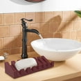 thumbnail image 2 of Jabonera de silicona con drenaje - Bandeja portajabonera de baño montada en la pared - 7.99x2.75 "Diseño de secado rápido - Protector de jabón antideslizante estilo piano para ducha, cocina, 2 of 4