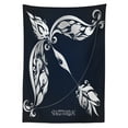 thumbnail image 3 of Ambesonne Planetary Tablecloth Rectangular Table Cover, Planetary Impacts Nature, 60"x84", Grey and Blue, 3 of 4