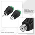 thumbnail image 3 of 4 Pack RCA Cable Solderless Adapter, Audio/Video Speaker Wire RCA Male Female Plugs, Screw Terminal Connector, Black, 3 of 7
