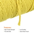 thumbnail image 3 of Unique Bargains Cotton Rope Twine String Twisted Braided Cord, Yellow 100m/109 Yard for Wall Hanging, Macrame Knotting, 3 of 7