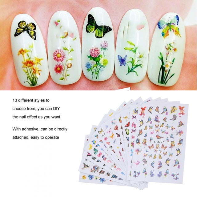 Pegatina de Arte de Umas, Decoración de Umas Personalizada, Acrílico Arte de Unas 13 piezas para USAR en el HOGAR