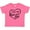 Hot Pink, variant on I Love My Oma and Opa in Black Chalk Heart Boys or Girls Baby T-Shirt