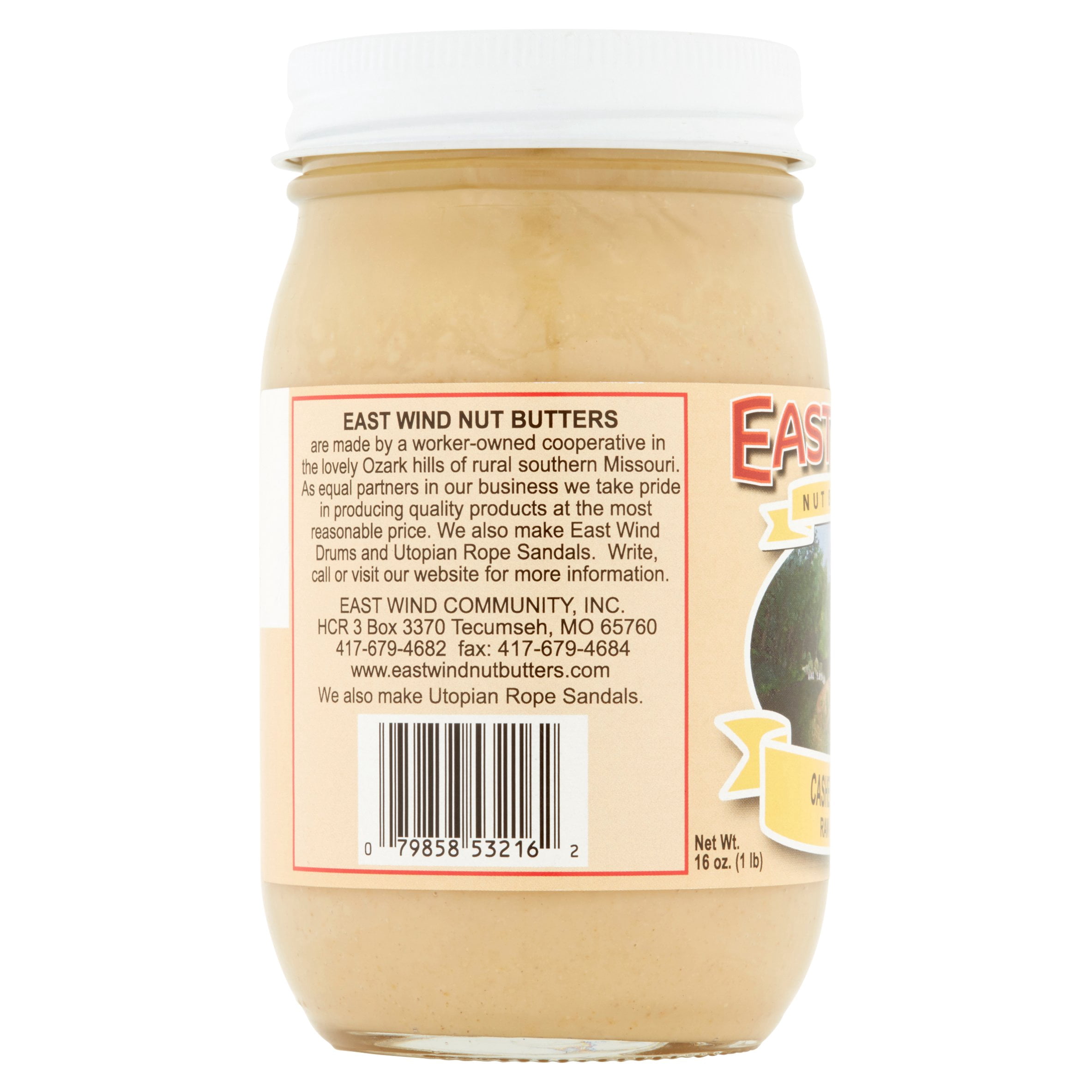 East Wind Nut Butters Raw Cashew Butter, 16 oz