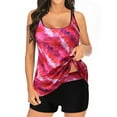 thumbnail image 1 of Traje de baño de dos piezas con tiras en la espalda y estampado conservador para mujer Traje de baño Fridja  nalpqowj55824, 1 of 7