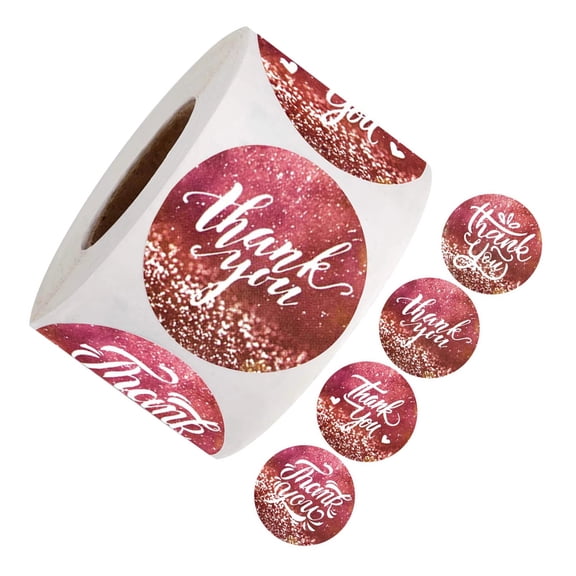 LOLIPPYY DIY T You Stickers, Red Paper Sealing Labels for Envelopes and Packages, 500Pcs