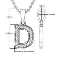 thumbnail image 4 of Dazzlingrock Collection 0.10 Carat (ctw) Round White Diamond Fancy Letter 'D' Initial Pendant 1/10 CT, Sterling Silver, 4 of 6