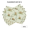 thumbnail image 2 of Placemats Set Of 4 / 6, Plant Capybara Print Placemats For Dining Table Indoor/Outdoors Heat Resistant Washable Placemats 18" X 12", 2 of 8