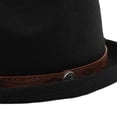 thumbnail image 6 of vlrwzc Black Classic Bowler Hat, Vintage Round Top Derby Hat for Party and Daily Use, 6 of 7