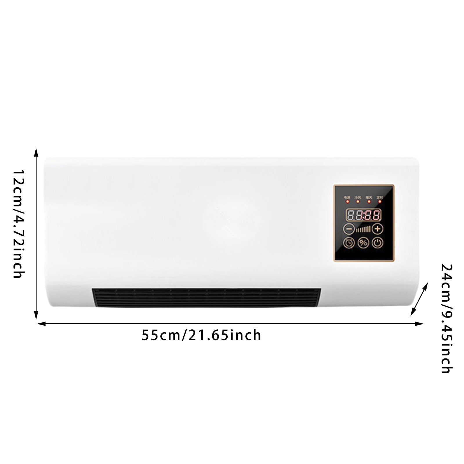 LYCAQL Air Conditioner, Wall Mounted Air Conditioner and Heater, Portable Air Conditioners No Windows Needed,Mini Split Heating System Air Supply Fan Unit, Remote for Bedroom Indoor Living Room