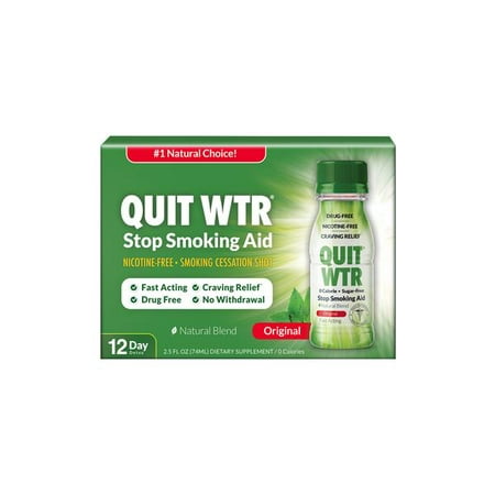 Quit WTR Natural Stop Smoking Detox To Help Stop Smoking / 100% Nicotine-Free / Long Lasting Craving Relief / 0 Calories / Safe, Satisfying & (Best Way To Detox Nicotine)