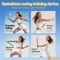 thumbnail image 5 of Upgraded Adjustable Intensity Badminton Swing Trainer, 11.8" Swing Sound Feedback for Smash Technique, Tennis/Badminton Magnetic Adjustable Power Trainer for Wrist Arm Strength Training, 5 of 5