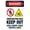 Warning Sign 4, variant on Construction Area Bilingual Warning Sign 8"x12" - Construction Security Metal for Building Site Renovation Zone Business Home Outdoor Indoor Road Yard Garage