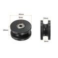thumbnail image 2 of U Tipo Ranura Polea Nailon Revestido Rulo Rodamiento 5x40x20mm U Ranura Guía Rueda para Puertas Ventana o Conducción Mecánico Equipo, Negro, 2 of 5