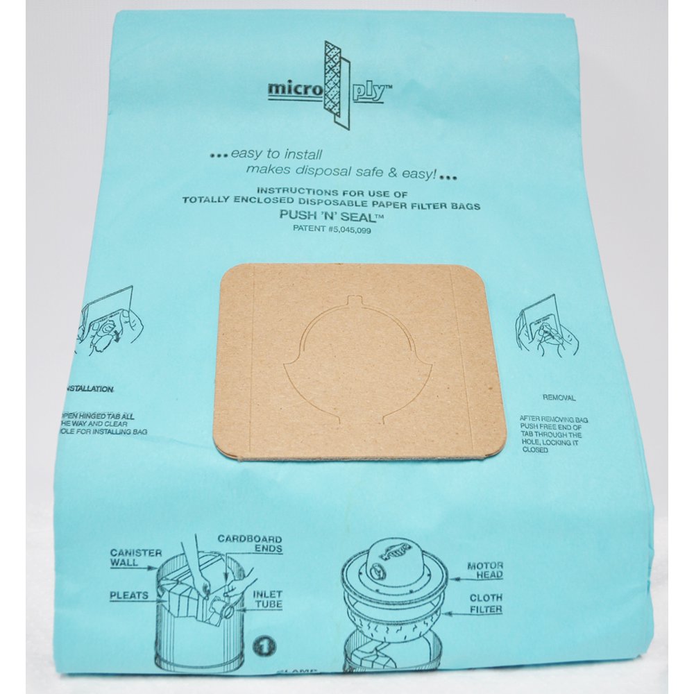 Oreck Commercial Canister Vacuum Cleaner Bags PT10, PT57