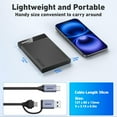 thumbnail image 6 of BENFEI 2.5 Inch SATA to USB Tool Free External Hard Drive Enclosure (6Gbps, Optimized for SSD, Support UASP SATA III), 6 of 7