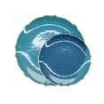 thumbnail image 3 of Exquisite 240 Piece Peacock & Gold Petal Design Disposable Plastic Dinnerware Combo Set, Serves 40 Guests, 3 of 10