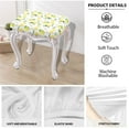 thumbnail image 4 of Xoenoiee Lemon Blossom Print Bar Stool Covers Slipcover Rectangle Non Slip Vanity Stool Cover Soft Counter Stool Bar Chair Covers Saddle Bar Stool Slipcover, 2 Pack, 4 of 6