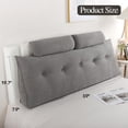 thumbnail image 7 of Lovote Bed Headboard Wedge Pillow with Neck Roll Pillow Ultimate Back Support and Comfort, 59"x20",Gray, 7 of 7