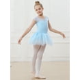 thumbnail image 3 of Stelle Ballet Leotard Mesh Cap Sleeveless Tutu Skirted Ballerina Dress Outfit for Girls,Blue,4T, 3 of 8