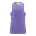 thumbnail image 5 of Tank Top Men Running Tank Top Men Men's Color-Block Sleeveless Round Neck Casual Sports Elastic Fashion Top Purple Xxxl, 5 of 9