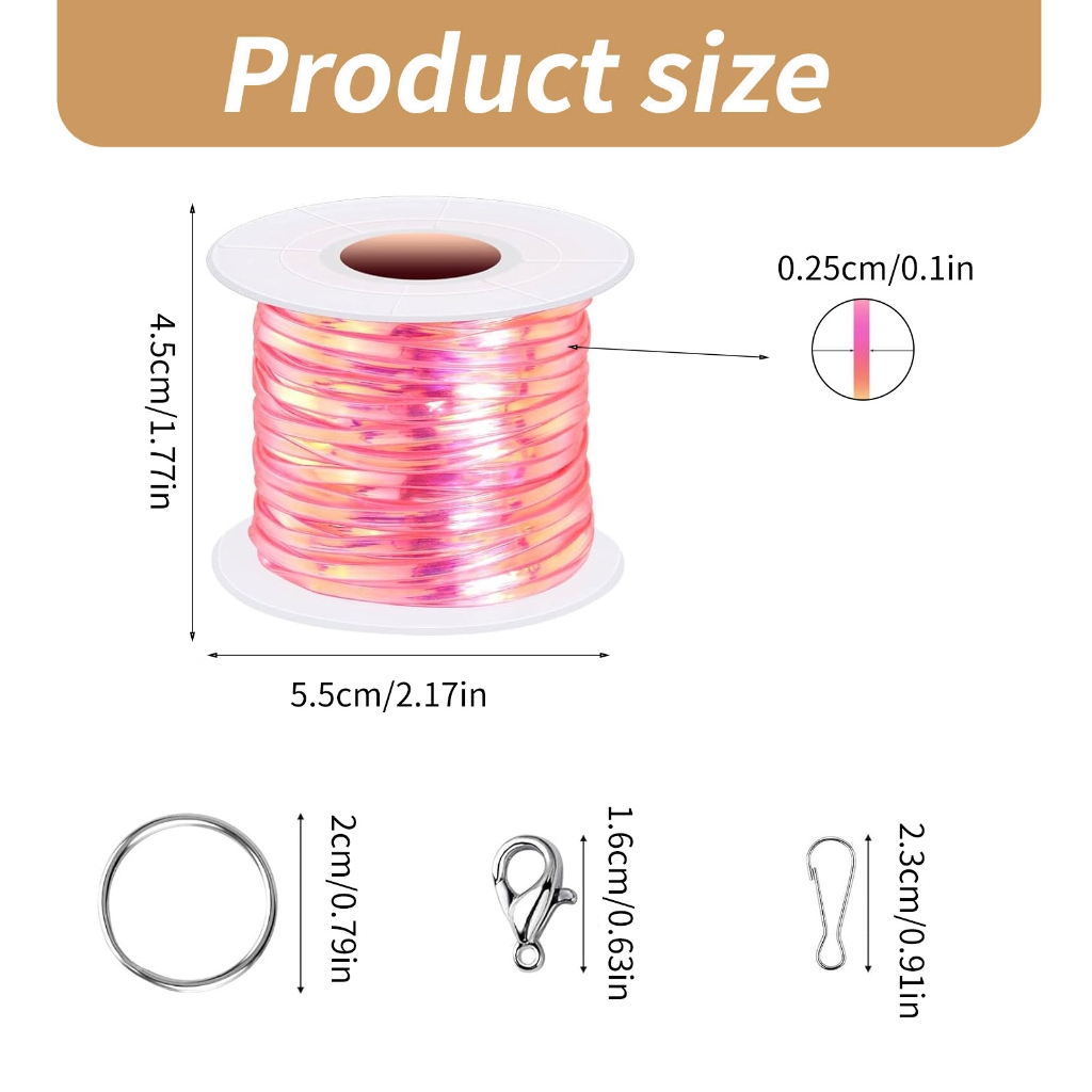 RYUJNDK Craft Lanyard String 20 Roll Multicolor Plastics Lace for Bracelets Handy Keychain Components for Homemade Craft
