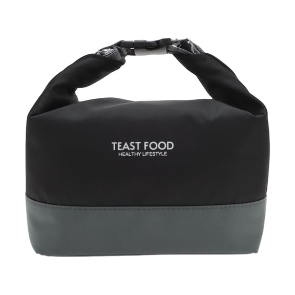 Unique Bargains 1 Pc Portable Insulated Lunch Tote Cooler for Work 13.78"x5.91"x11.02" Black