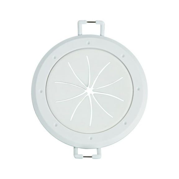 Monster Cable 3005920 Just Hook It Up 1 gang Plastic Spring Lock Cable Pass Wall Plate - White