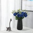 thumbnail image 1 of 10 piezas rosas artificiales flores de tallo largo rosa de seda falsa para decoraciones de bodas para el hogar brillar Juguete, 1 of 5