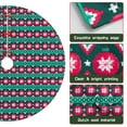 thumbnail image 6 of 30 Inch Christmas Tree Skirt – Velvet Plush Tree Mat, Soft Thickened Polyester with Red Ties, Single-Sided Printing, Available in 30in/36in/48in, Perfect for Holiday Xmas Tree Decoration, 6 of 7
